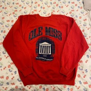 Ole Miss Red Crewneck